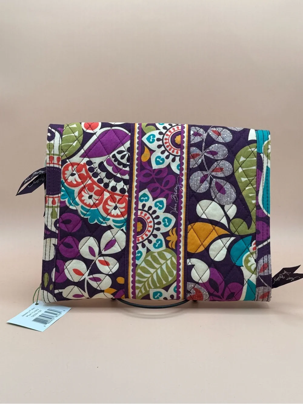 NWT Vera Bradley Jewelry Folio “Plum Crazy” Retired Pattern Travel Organizer